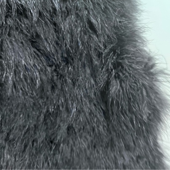 Club Monaco Black Marabou Feather Vest Size Small - Picture 11 of 16
